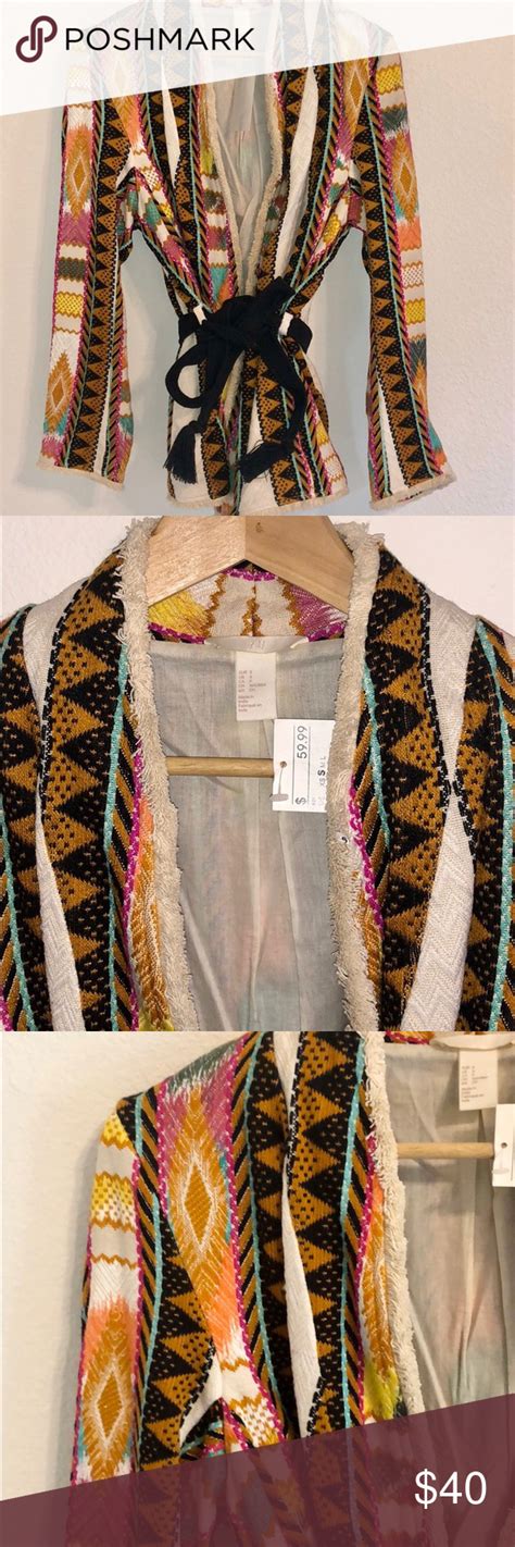 No holes and in good vintage condition for its age. H&M Aztec Print Belted Jacket Size Small NWT NWT | Clothes ...