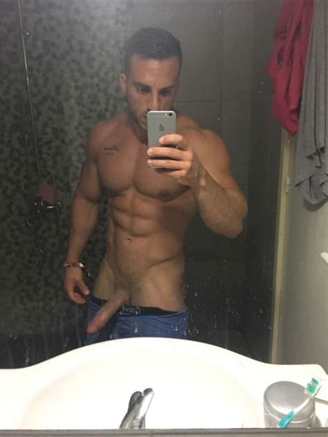 Straight Big Cock Guy Naked Snapchat Selfie