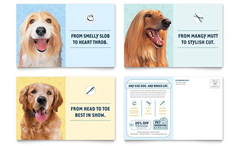 When you make an appointment with pet love, your furry companion never leaves the view of your home. Pet Grooming Service Postcard Template - Word & Publisher