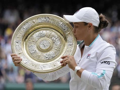 At Wimbledon Ashleigh Barty Wins Women S Singles Trophy Npr