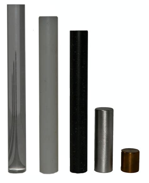 Equal Mass Density Cylinder Set Aluminum Brass Nylon Acylic And
