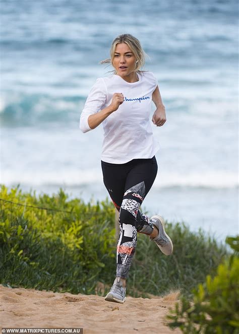 Sam Frost Flaunts Her Toned Midriff In Activewear As She Returns To Work On Home And Away