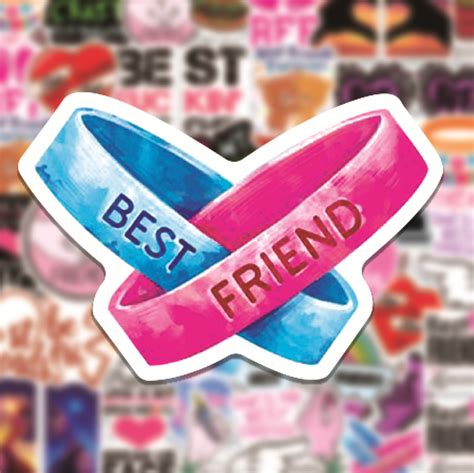 50 Pcs Bestfriends Graffiti Sticker Friends Vinyl Waterproof Etsy