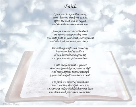 Inspirational Poem Faith Etsy