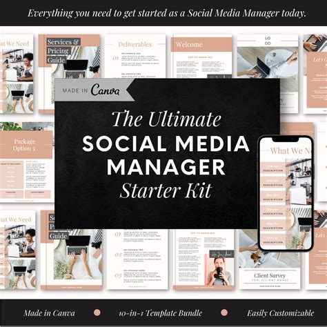 Social Media Manager Starter Kit Social Media Manager Templates