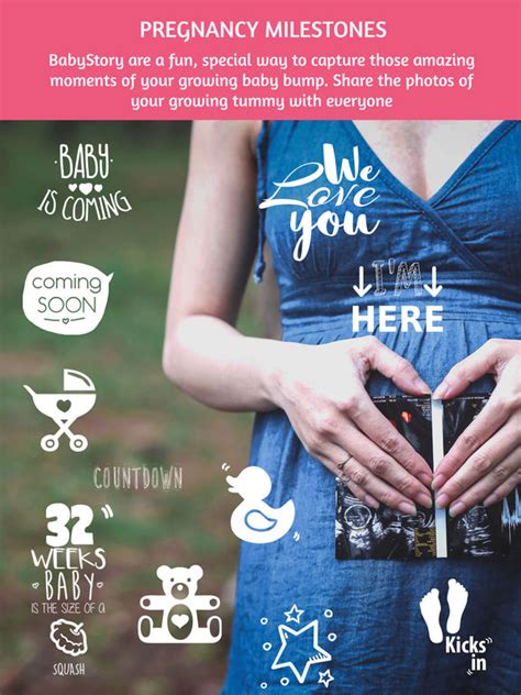 Capture your weekly baby bump growth. BabyStory - baby & pregnancy milestone stickers | Apps ...