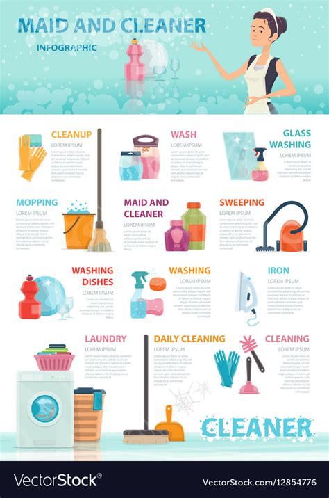 Cleaning Infographic Concept Royalty Free Vector Image