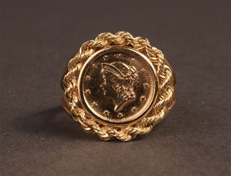 Lot 244 Ladies 14k Gold Coin Ring Case Auctions