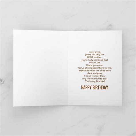 Birthday Best Brother In The World Card Zazzle