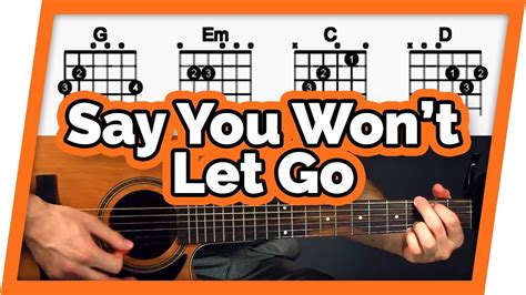 Say You Wont Let Go Guitar Tutorial James Arthur Easy Chords Guitar
