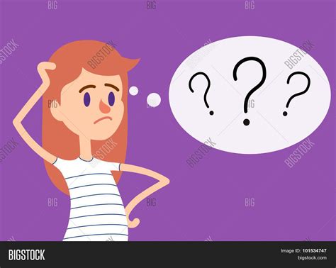 Thinking Girl Question Image And Photo Free Trial Bigstock