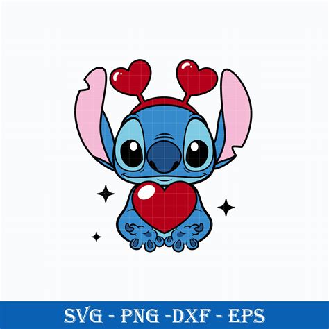 Valentine Stitch SVG, Stitch Love SVG, Valentine Day SVG - Inspire