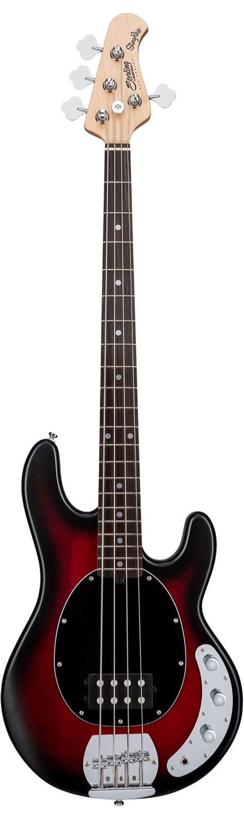 Sterling By Music Man Stingray Ray4 Bass In Ruby Red Burst Satin