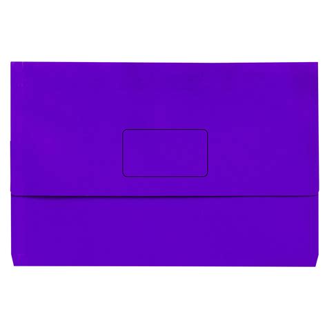 Marbig A4foolscap Slimpick Document Wallet File Folder 10 Pack Purple