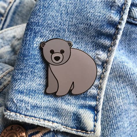 Bear Enamel Pin Badge By Chameleon And Co