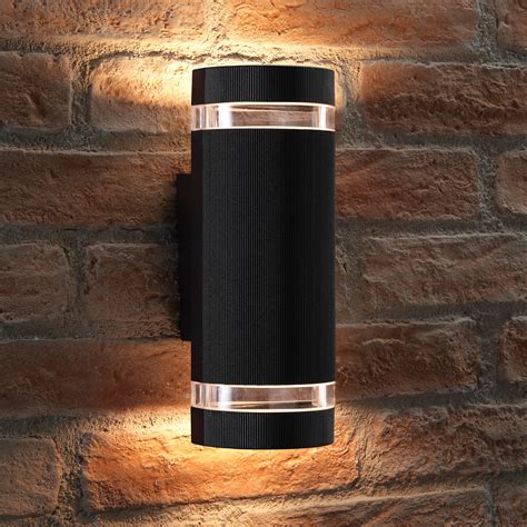 Elton Black Double Up And Down Led Wall Light Transform The Outside