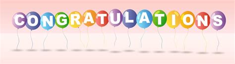 Congratulations Card Template With Colorful Balloons 538931 Vector Art