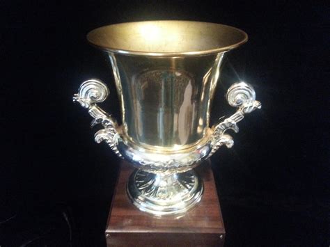 Large Vintage Blank Brass Trophy Cup Vase By Oldgloriestatesale