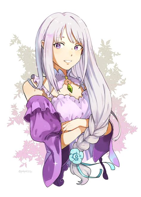 Emilia Rezero Kara Hajimeru Isekai Seikatsu Drawn By Bangsutur