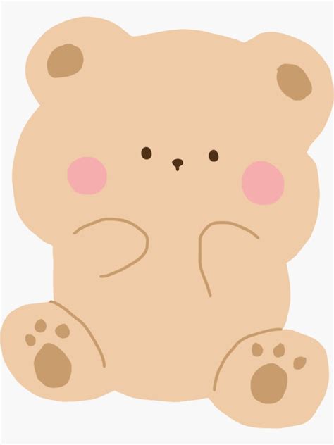 Cute Korean Inspired Journal Bear Sticker Sticker For Sale By