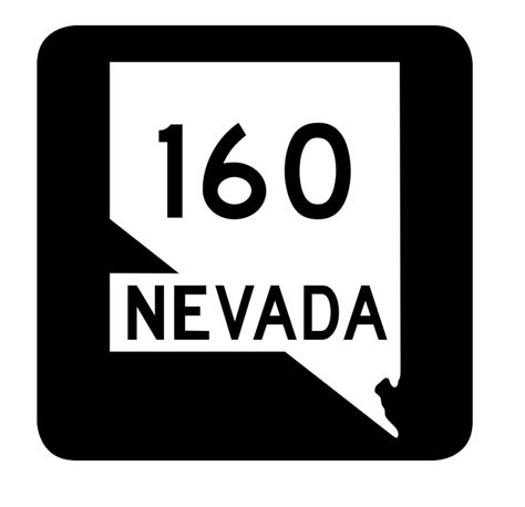 Nevada State Route 160 Sticker R2990 Highway Sign Road Sign Winter