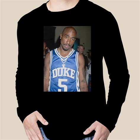 Tupac Shakur Wearing Duke Blue Devils Jersey Shirt