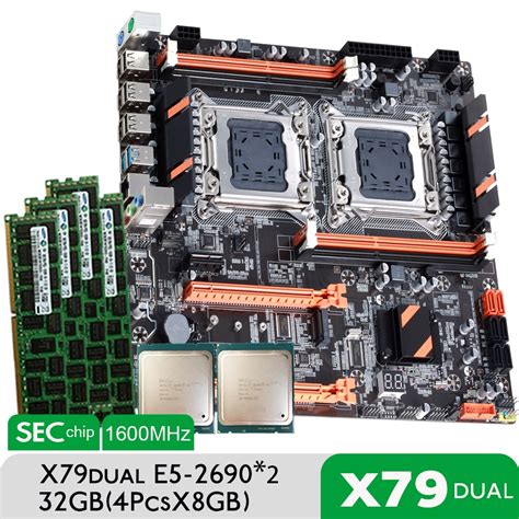 Atermiter X79 Dual Cpu Motherboard Set With 2 Xeon E5 2690 4 8gb 32gb