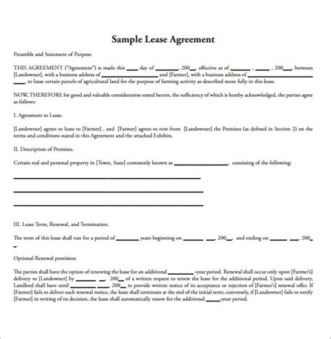 Free 16 Sample Land Lease Agreement Templates In Pdf Ms Word
