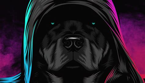 1336x768 Black Dog Glowing Eyes 4k Laptop Hd Hd 4k Wallpapers Images