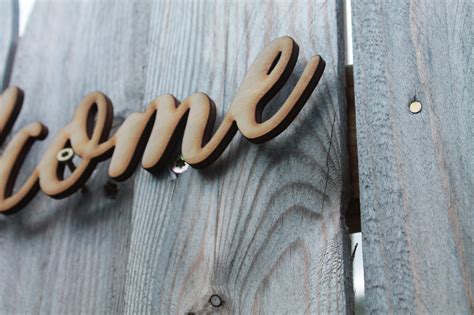 Cursive Welcome Sign, Welcome, Welcome Cutout, Welcome DIY, Wood Word 