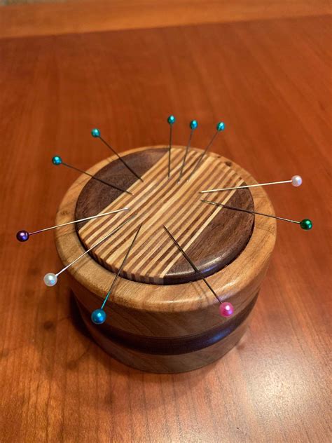 Magnetic Pin Holder Pincushion Sewingquilting Walnut Cherry Birch