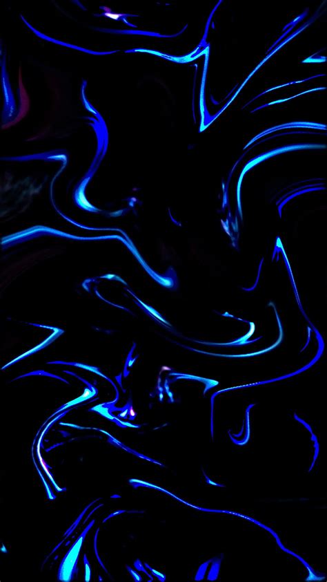 Liquid Blue Abstract Blue Dark Liquid Loveurhunny Neon Hd Phone