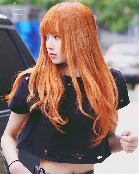 Orange Lisa Blackpink Lisa Blackpink Orange Hair