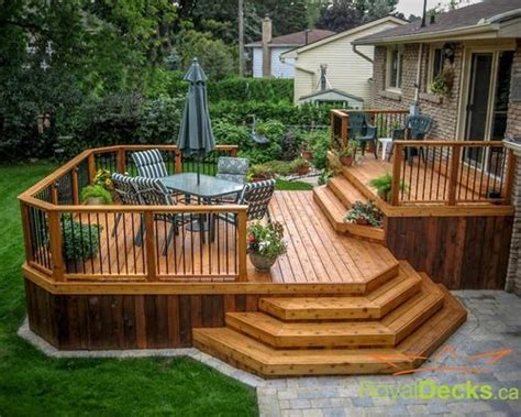 Awesome Two Level Deck Designs Ideas Deck Designs Backyard Wooden