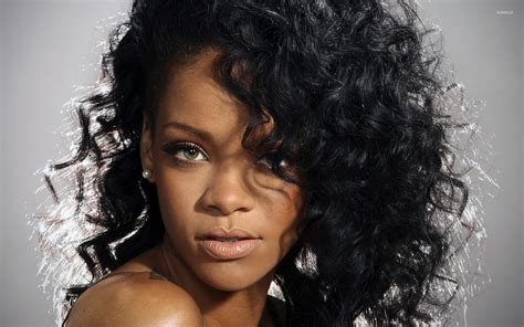 Rihanna Long Black Curly Hair