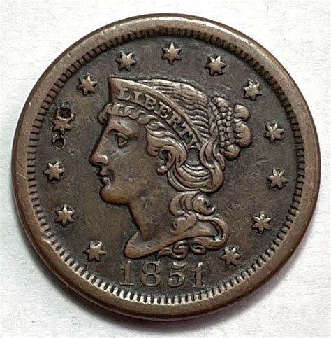 1852 Braided Hair Liberty Head Large Cents 11141 For Sale Buy Now