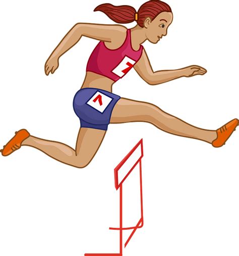 track and field cartoon images ~ 8 printed color track and