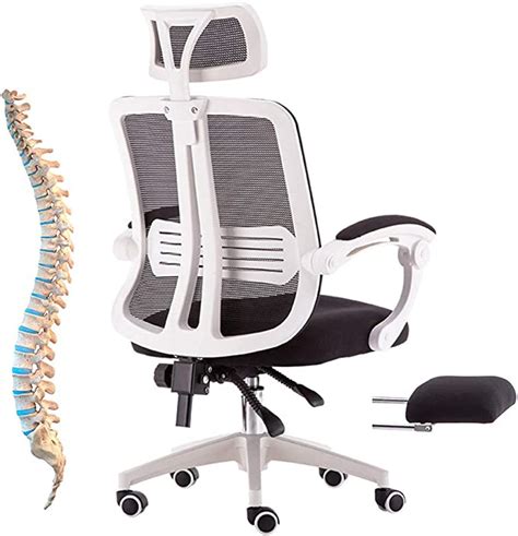 Ergonomic Office Recliner Chair With Footrest High Back Desk Chair