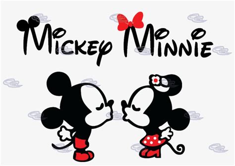 Mickey Minnie Mouse Matching Shirts Cute Kiss Married Dibujos De