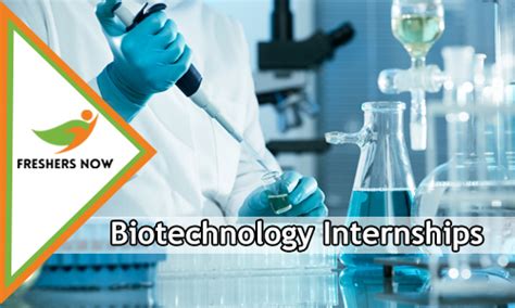 Biotechnology Internships 2024 For Freshers And Students
