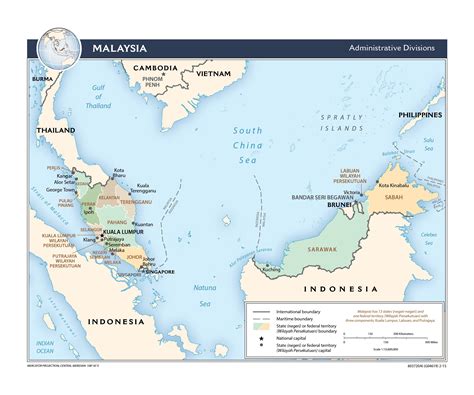 Grandes Detallado Mapa De Administrativas Divisiones De Malasia