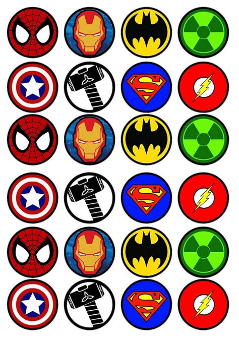 Edible Avengers Cupcake Toppers Off 69