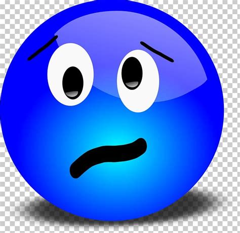 Smiley Face Emoticon Worry Png Clipart Anxiety Blue Circle