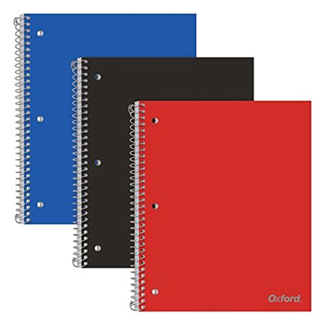 Oxford Spiral Notebooks 1 Subject College Ruled Paper Durable