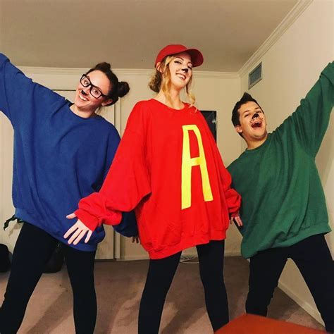 Diy Alvin And The Chipmunks Costume Idea Trio Halloween Costumes