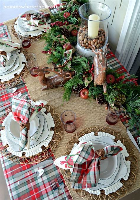 Christmas Woodland Tablescape Rustic Christmas Christmas Table Settings