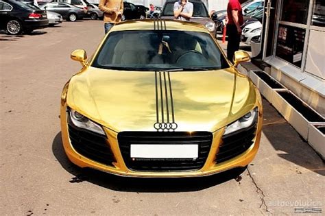 Slammed audi r8 on gold custom wheels by ag carid com gallery. Golden Audi R8 in the World | Most Interesting Files Collected