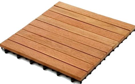 Builddirect® Kontiki Interlocking Wood Deck Tiles Real Wood Xl