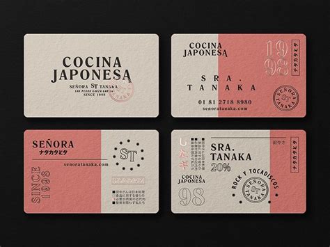 )—are extremely important, much more important that they are in the states. Señora Tanaka Japanese Restaurant Business Card | Karten ...
