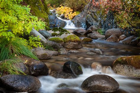 Waterfalls Stones Rivers Nature Autumn Wallpapers Hd Desktop And